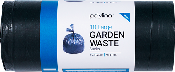 Polylina provide tie handle garden refuse sacks for outdoor use